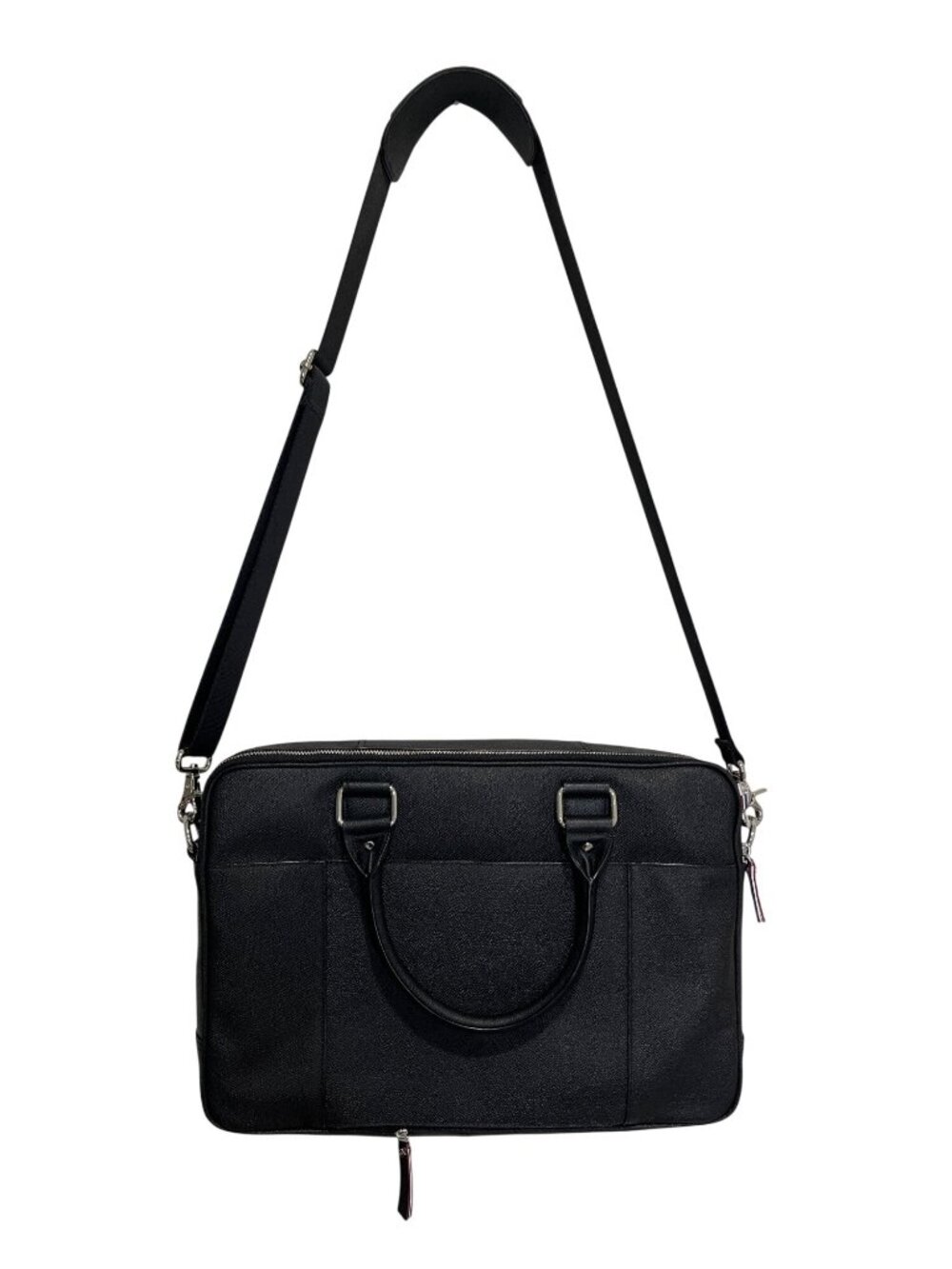 Cole Haan x American Airlines Black Leather Laptop Bag Tavel Briefcase 16x11 - Picture 3 of 9